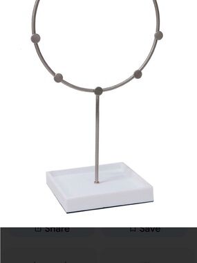 Modern White and Nickel Jewelry Display Stand